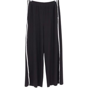 Perfectwhitetee Women's Nadia Wide Leg Sweatpants Size L Black Relaxed Casual